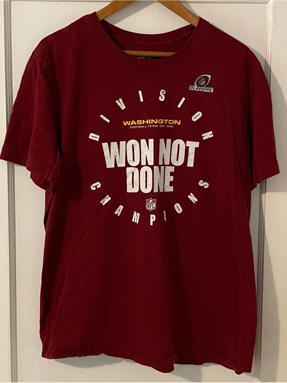 Washington Football Team (Commanders) Nike Men’s XL Division Champions T-shirt